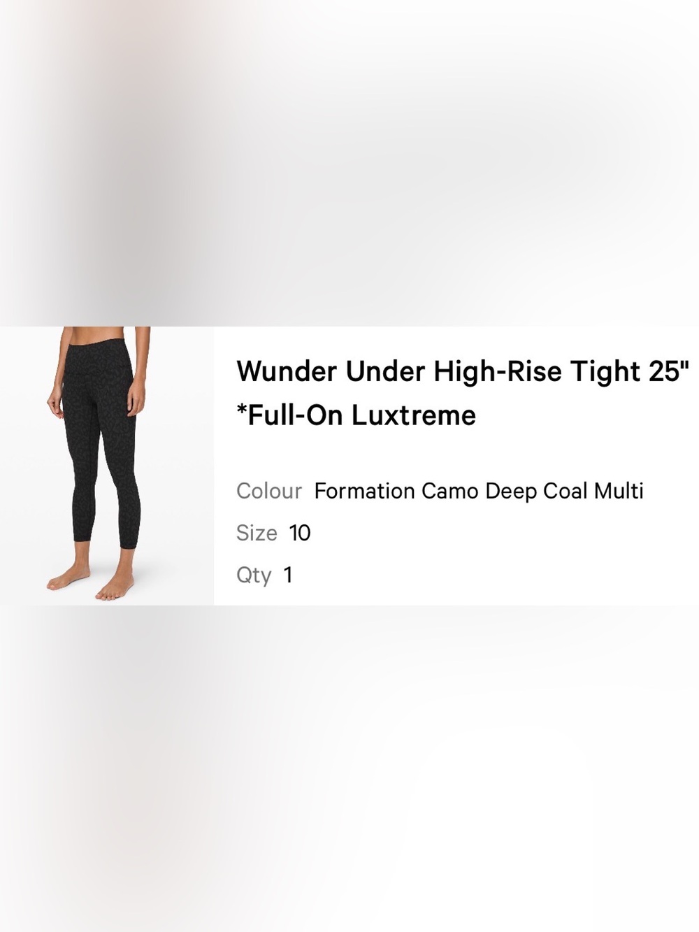 Lululemon Wunder Under High-Rise Legging - 25" size 10
*Full-On Luxtreme